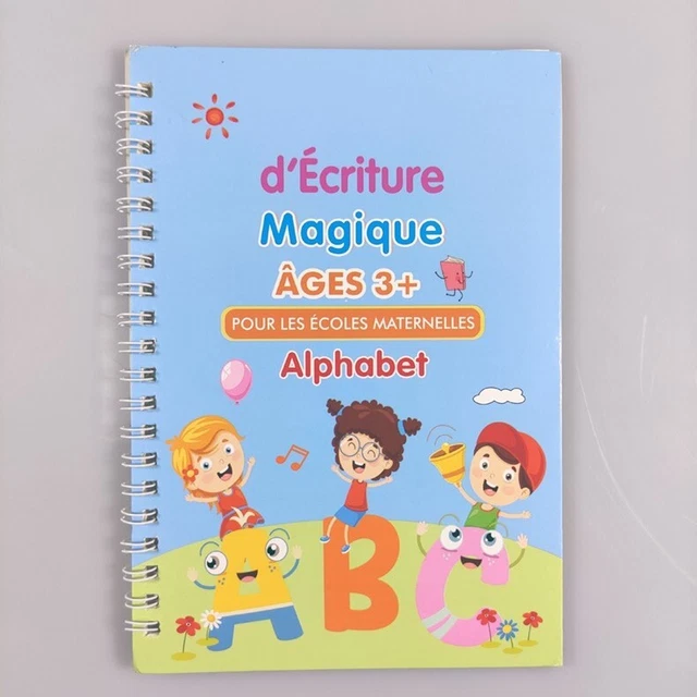 Lot de 4 cahiers d'entraînement magiques pour enfants